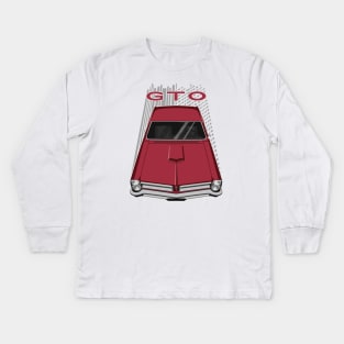 Pontiac GTO 1965 - Burgundy Kids Long Sleeve T-Shirt